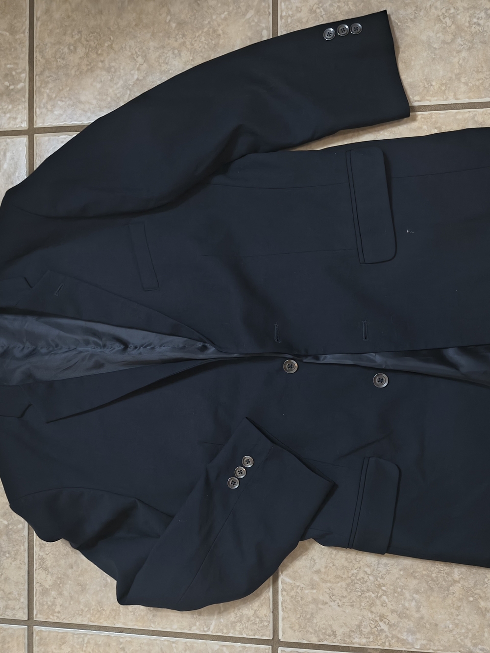 Calvin Klein Navy Classic Single-Breasted Blazer Sz 20r